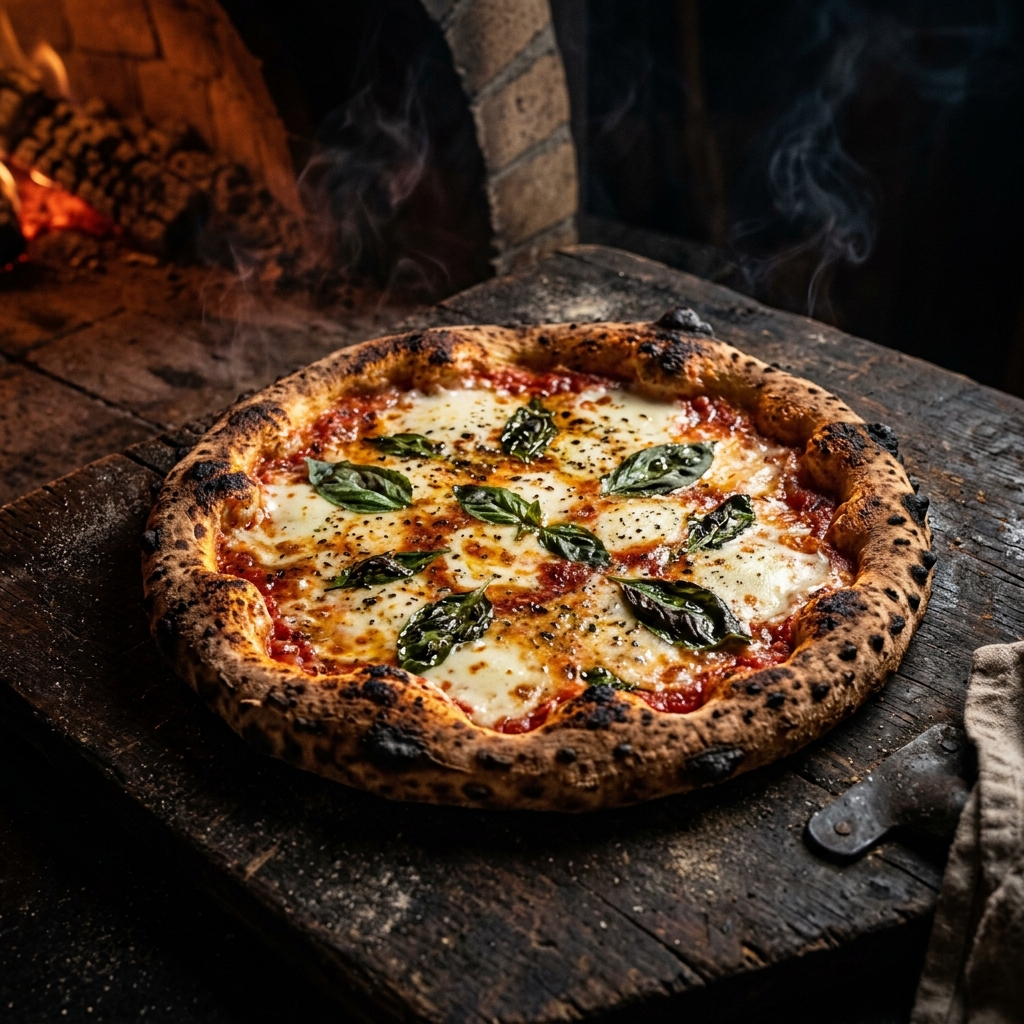 Wood-fired pizza